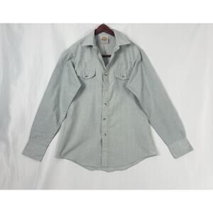 VTG Saturday's In California Mens M Light Blue Cotton Blend Button Down Shirt